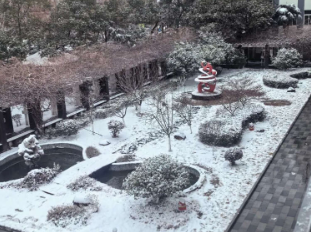 南京初雪如约而至!来看梅山二中学子“撒欢”的快乐模样~
